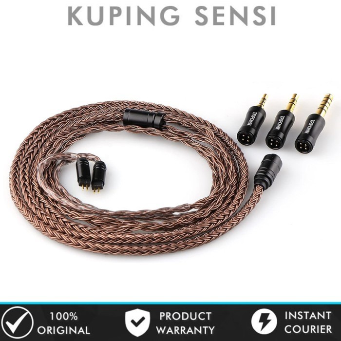 AC99 TRIPOWIN AMBER 32AWG OFC IEM Cable 2.5mm 3.5mm 4.4mm Modular 3 in 1 - QDC