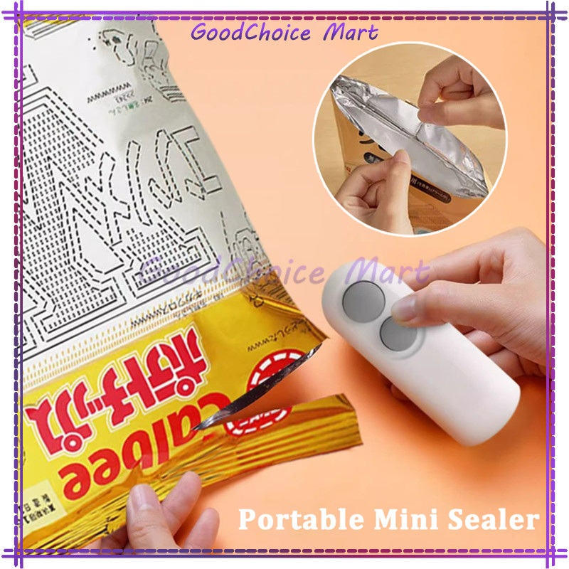 Snack Sealer Rechargeable/Mini Sealer Portabel 2 in 1