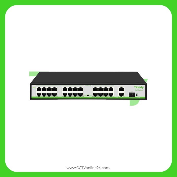 SWITCH POE TIANDY 24 PORT TC-P3S027 POE SWITCH 24 PORT HIGH QUALITY