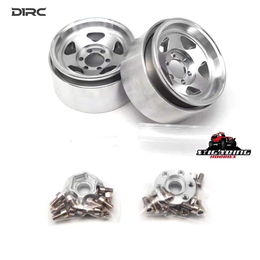 D1RC 4 Pcs Metal CNC Velg Beadlock 1.9 5 Spoke