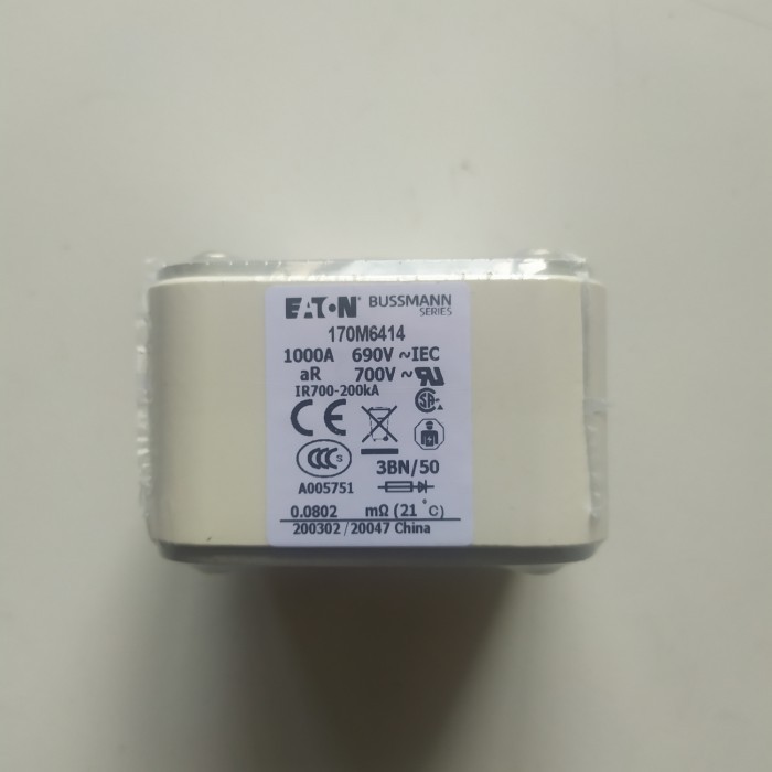 GW88 Fuse Bussmann 170M6414 1000A 690V 3BN/50 Eaton Bussmann