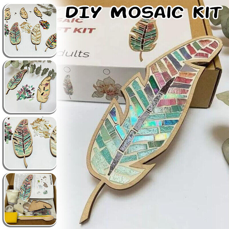 

1PC Mosaic Kit Feather Pattern Mosaic Tiles Art Craft Handmade Mosaic Decor DIY Craft Decor Filling Accessories Home Decoration