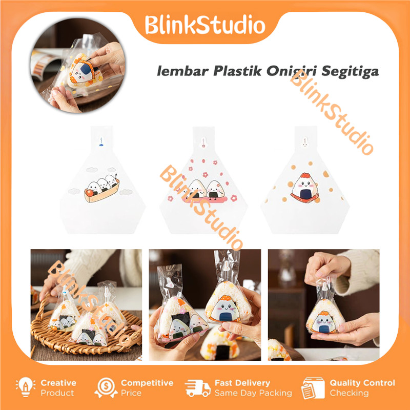 Kantong Plastik Onigiri Segitiga / Plastik Onigiri Motif Lucu