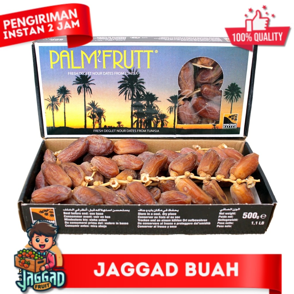 

Kurma Tangkai Tunisia Palm Frutt 500 gr JAGGAD FRUIT