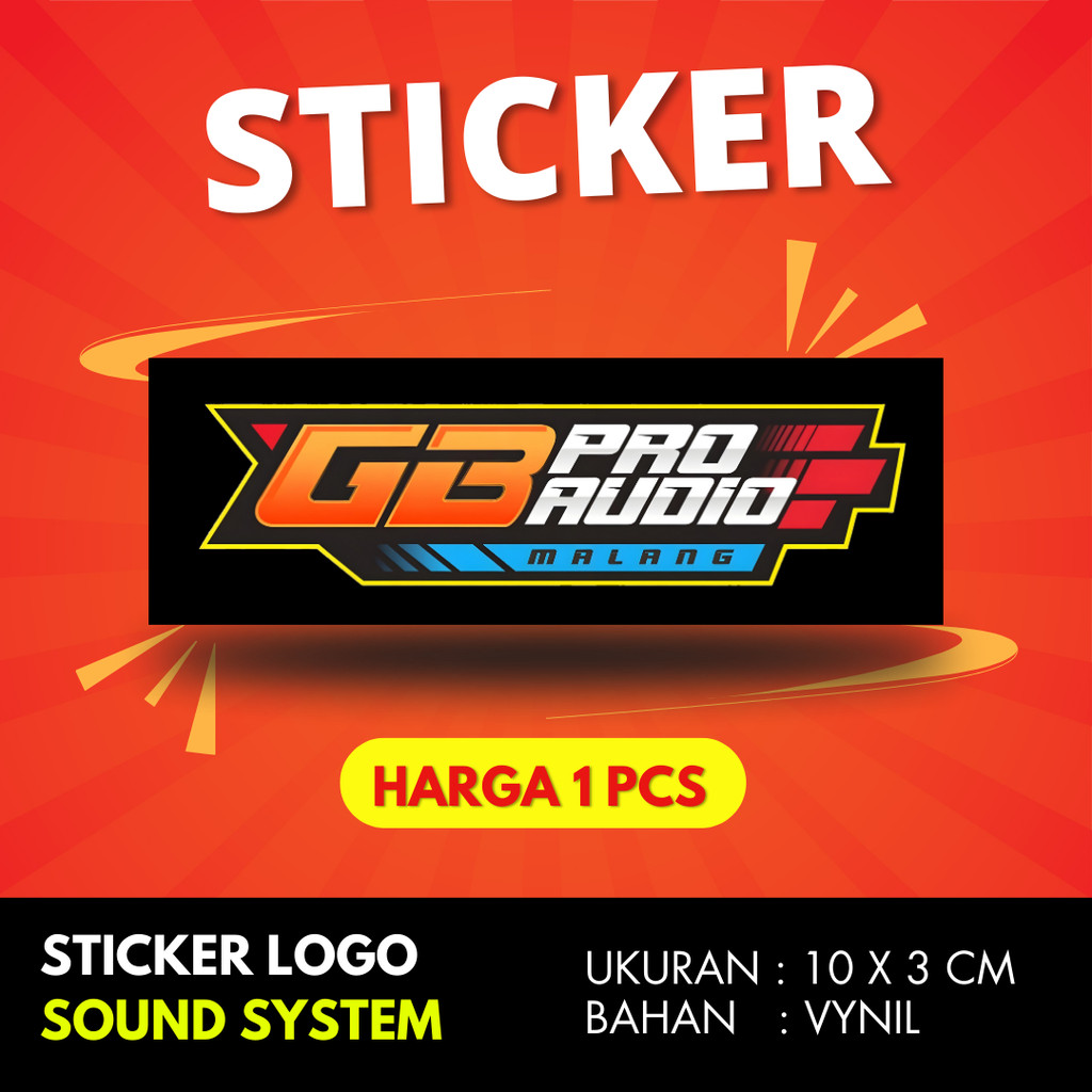 

Sticker sound system GB PRO AUDIO PRODUCTION BAHAN VYNIL ANTI AIR PREMIUM