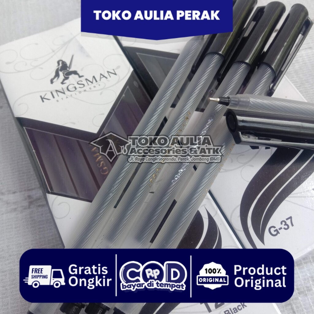 

KINGSMAN GELPEN MURAH HARGA RAMAH/ PULPEN KINGSMAN ISI 12 PCS