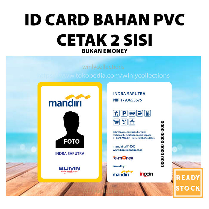 

[Terbaru]Ready Edisi Custom Kartu ID CARD Bahan PVC - 2 SISI - - PVC DOFF