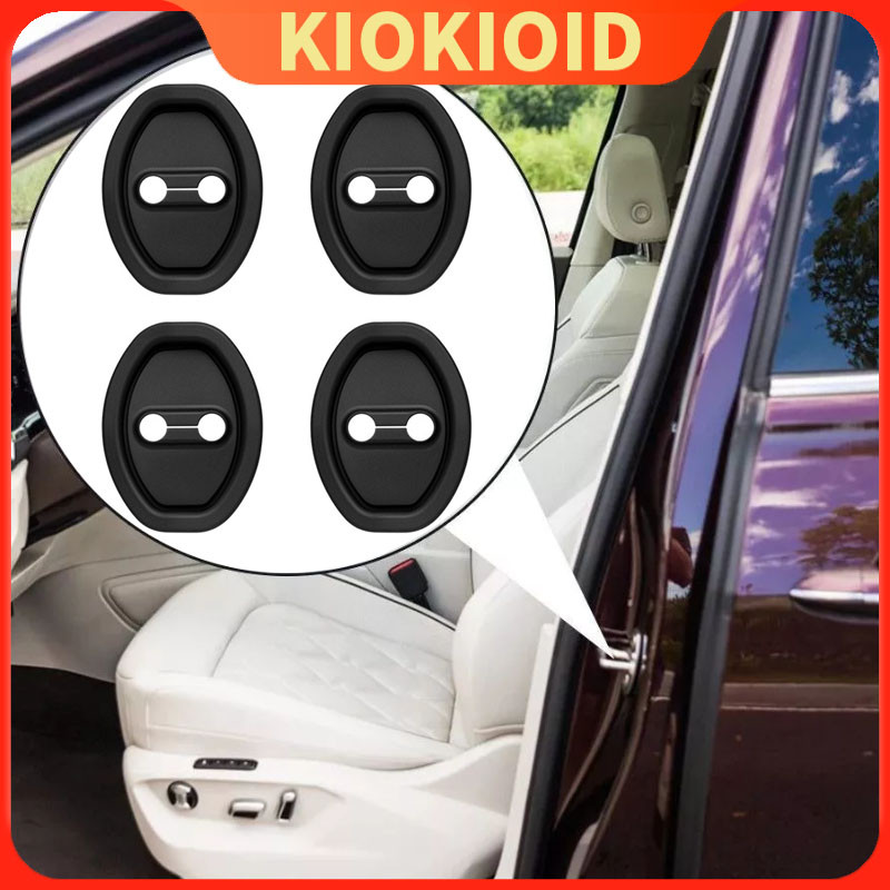 4Pcs Cover Pelindung Kunci Pintu Mobil Bahan Karet/Set Universal Senyap Cover/Set Car Door Lock Cove