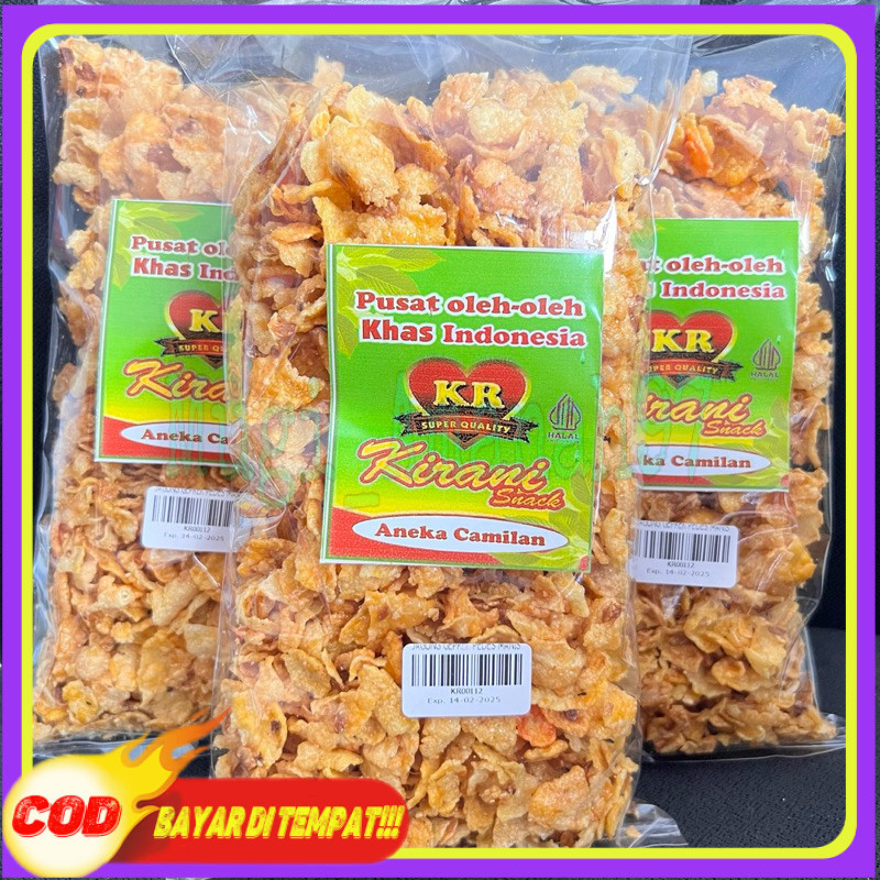 

Keripik Jagung Geprek Gurih Pedas Manis