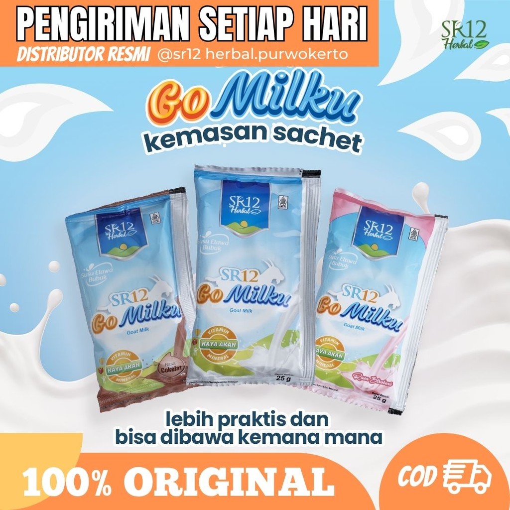 

Gomilku Sachet Sr12 Susu Kambing Etawa Kemasan Sachet Termurah