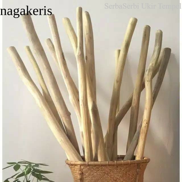 Termurah Ranting kayu Macrame / Ranting kayu jati untuk kerajinan - 100cm FNC03