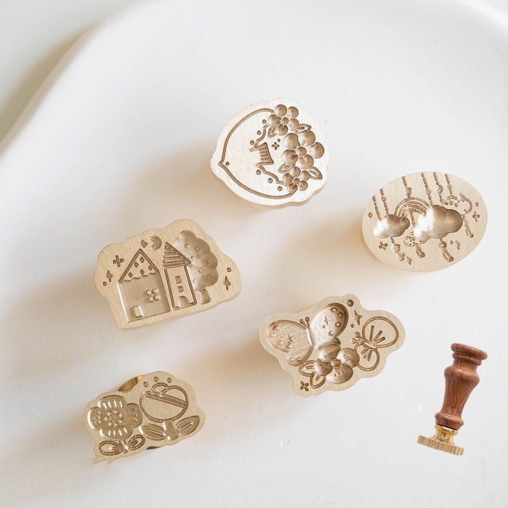 

Replace Head Rose Embossed Sealing Wax Stamp DIY Tool Flowers Vintage Sakura Wax Seal Stamp Antique Metal Leaf