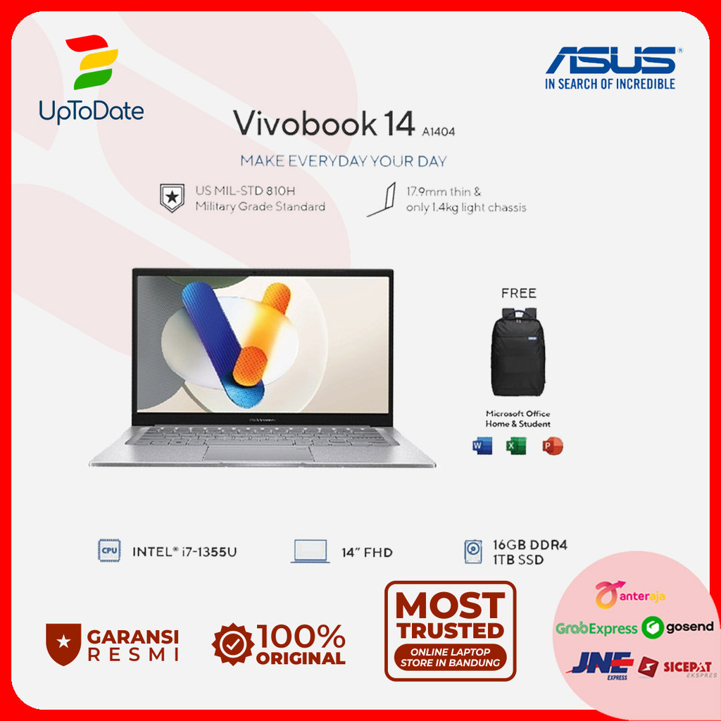 Asus Vivobook 14 A1404VA Core i7-1355U 16GB 1TB 14" W11+OHS21