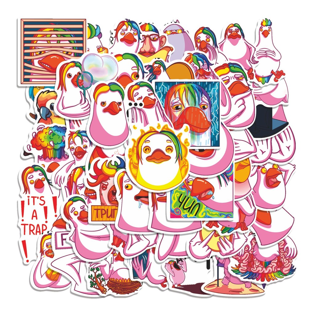 

COD 50 Pcs Stiker PARROT'S Lucu Anti Air Untuk Dekorasi Notebook Sepeda Skateboard Handphone