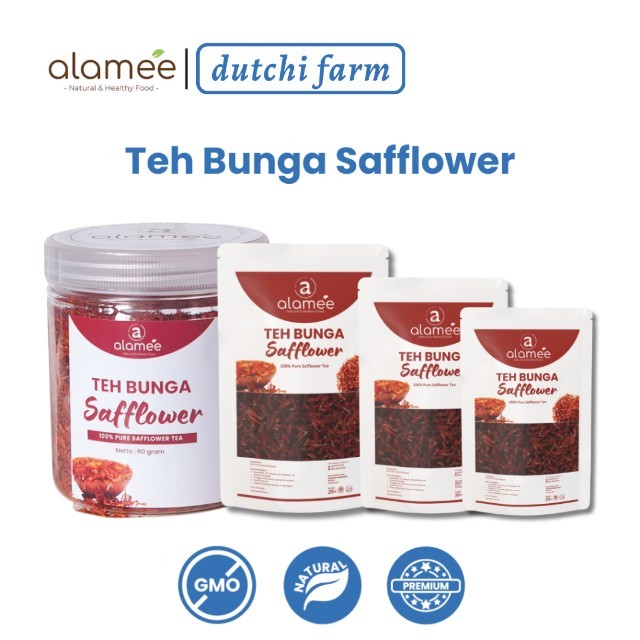 

ALAMEE Teh Bunga Safflower Herbal Tea Original Organik Alami Siap Seduh Minum Minuman Sehat Organic Dutchi Farm