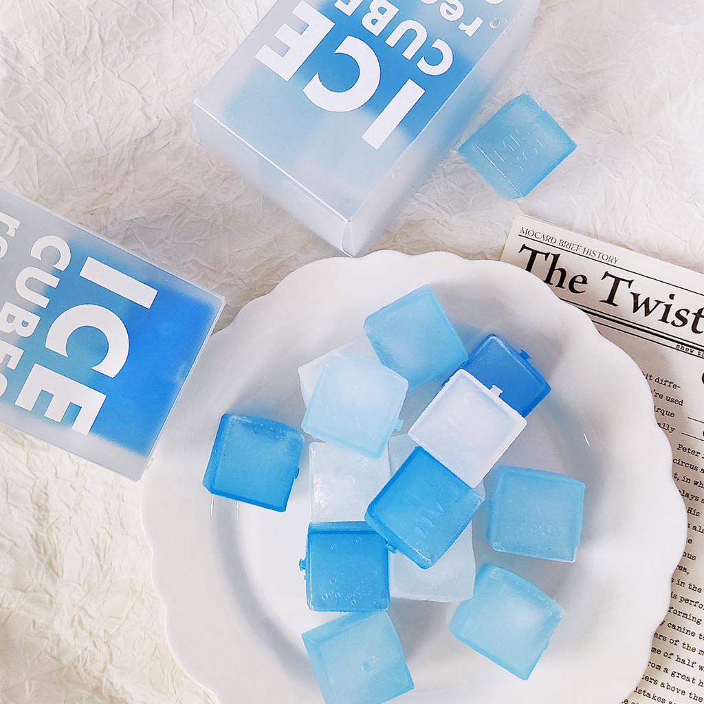 

12PCS Ice Cube PE Recyclable Blue Square Cartoon Ice Hockey Box Cooling Ice Cola Whiskey Can Be Recycled Ice Hockey Home