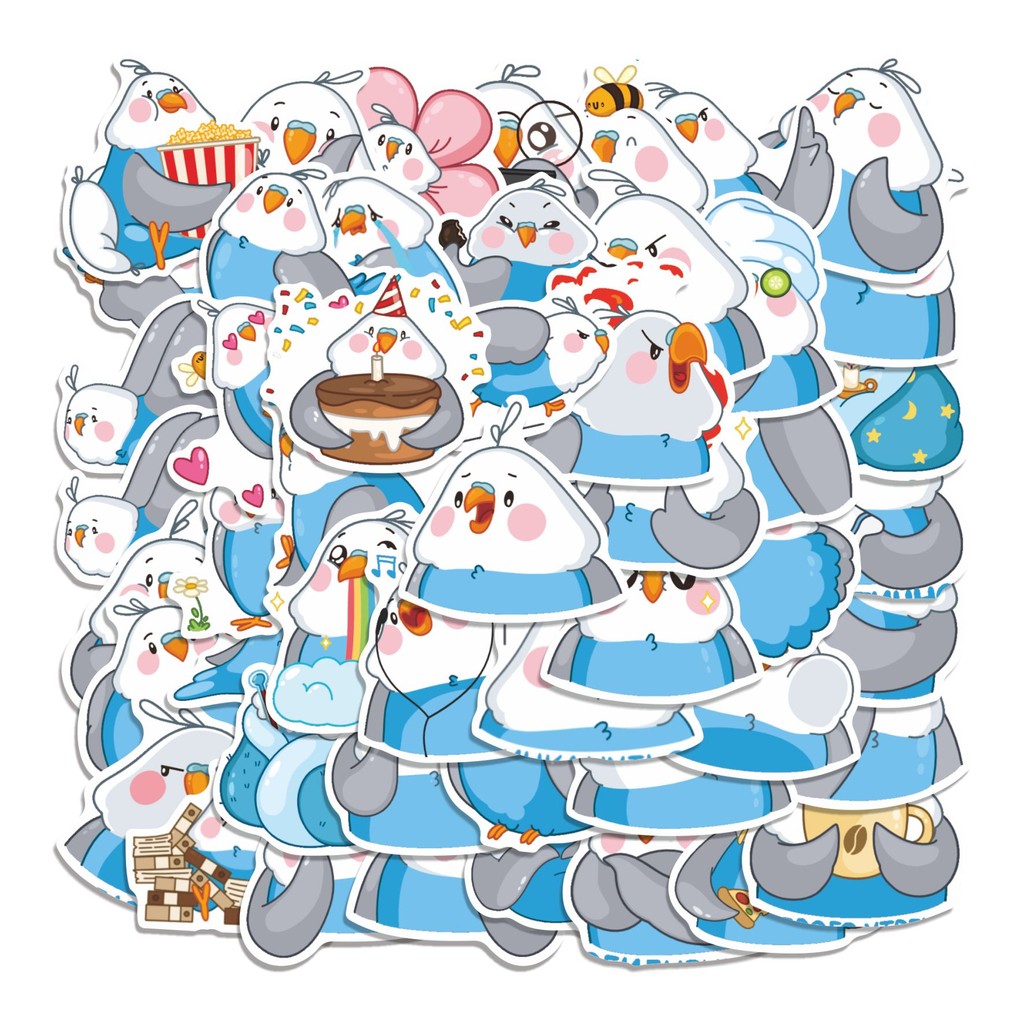 

COD 50 Pcs Stiker BLUE CHICK Lucu Anti Air Untuk Dekorasi Notebook Sepeda Skateboard Handphone