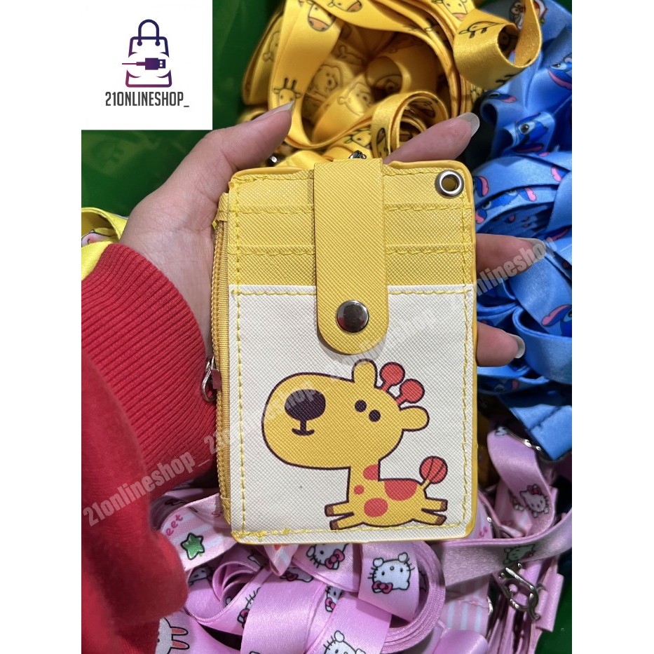 

PROMO -[Bongkar Gudang] Name Card Holder Name Tag 5 SLOT Gantungan ID Card dengan tempat koin - Giraffe