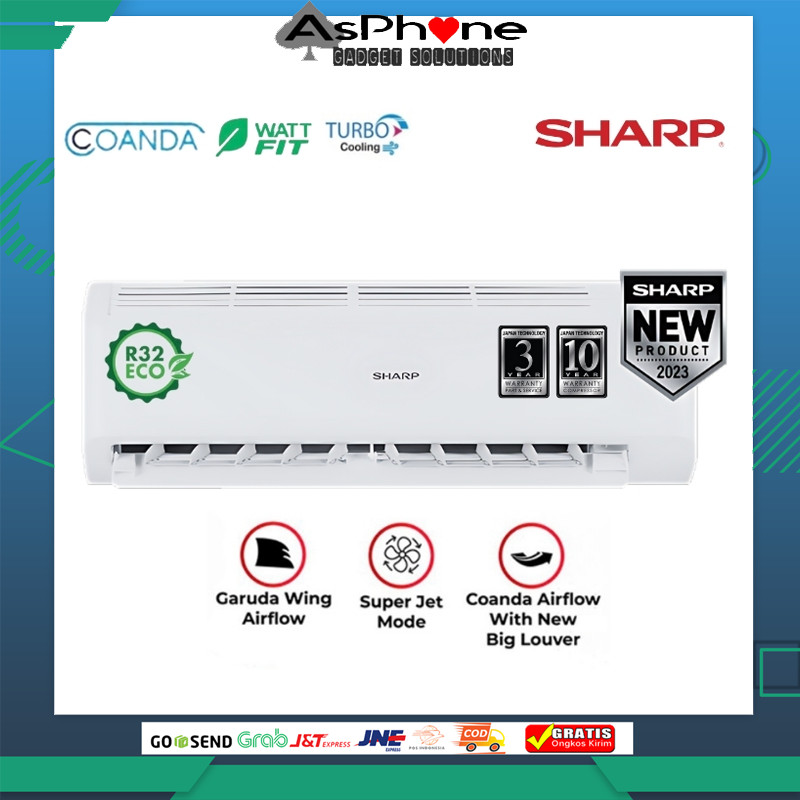 AC SHARP AH-X10BEY 1PK inverter hemat biaya listrik Free ongkir bandar lampung Free Vacum