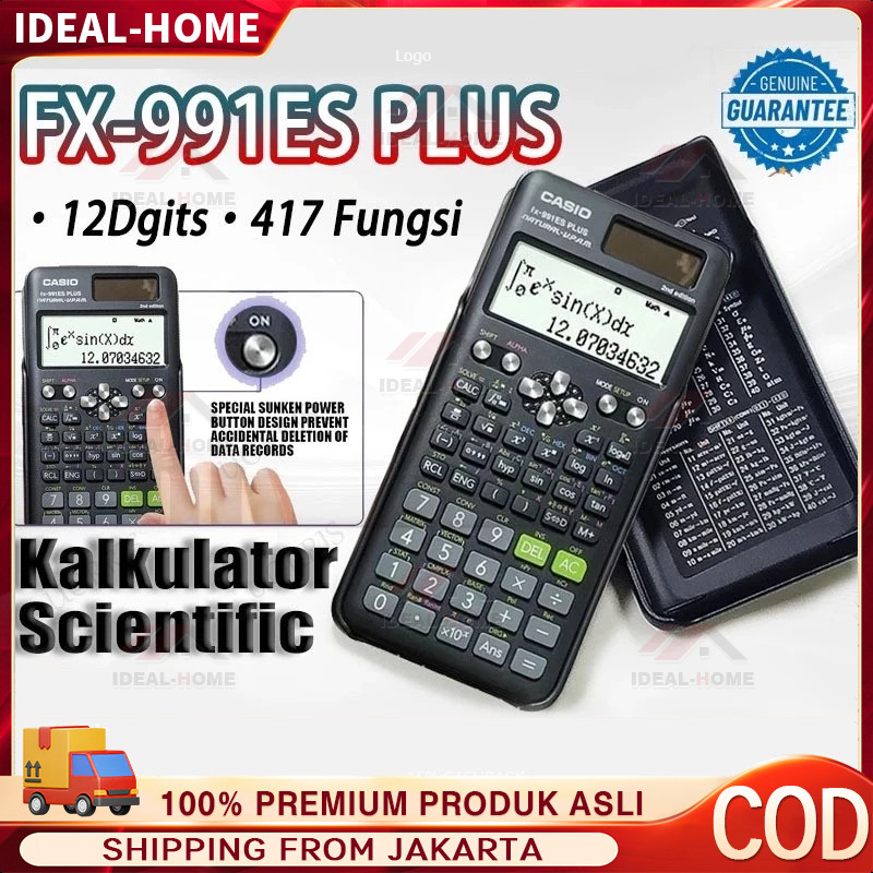 

Kalkulator Scientific Casio ilmiah FX-991EX/991ES-Plus Calculator Scientific Casio Kalkulator Casio Scientific 417 Fungsi/Dua Sumber Tenaga Baterai Dan Tenaga Matahari/40 Konstanta Rumus