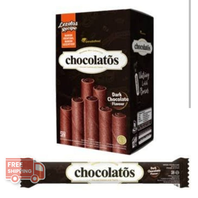 

Chocolatos 1000an isi (( Box besar )) Dark Chocolate 1 Pak Box Dus 24 Pcs Coklat Besar