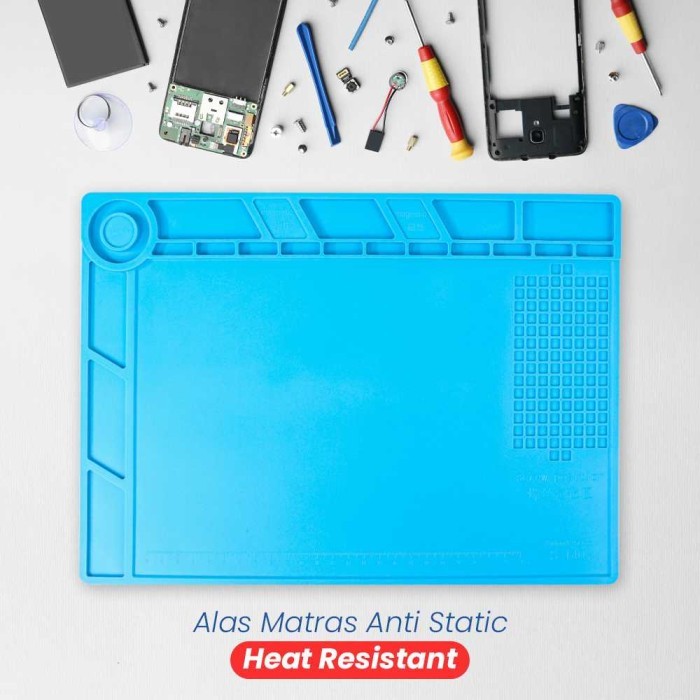 

Alas Solder Silikon Mat Service Tahan Panas Matras Kerja Insulator - 350x250mm
