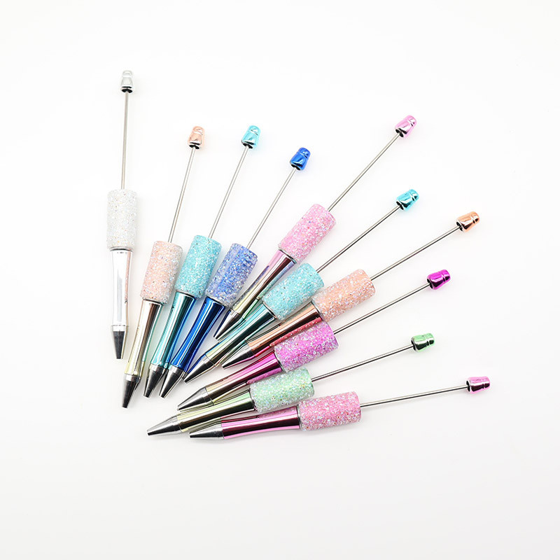 

20pcs DIY Starry Sky Sugar Diamond Beaded Pen Handmade Sugar Diamond Advertising Promotion Beadable Ballpoint Pens Stationery