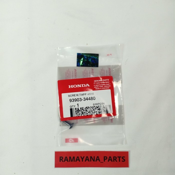Baut Sekrup Bolt Screw Tapping 4×16 PCX K97 PCX Hybrid Vario 110 eSP Supra X 125 FI Supra X 125 Inje