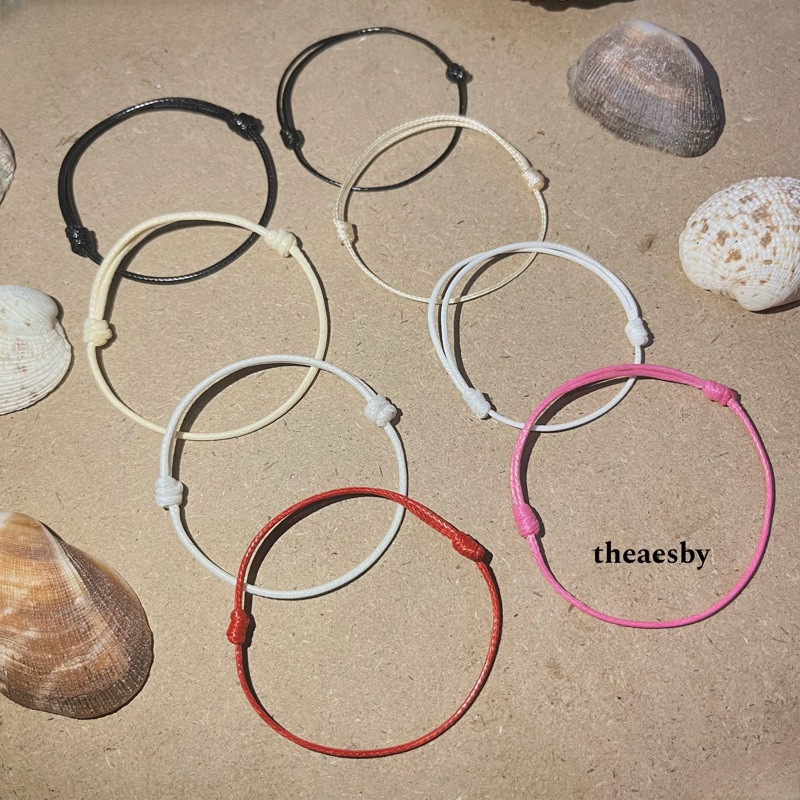 (TANPA PO) GELANG TALI POLOS, GELANG TALI, GELANG TALI HITAM, GELANG COUPLE, GELANG HITAM