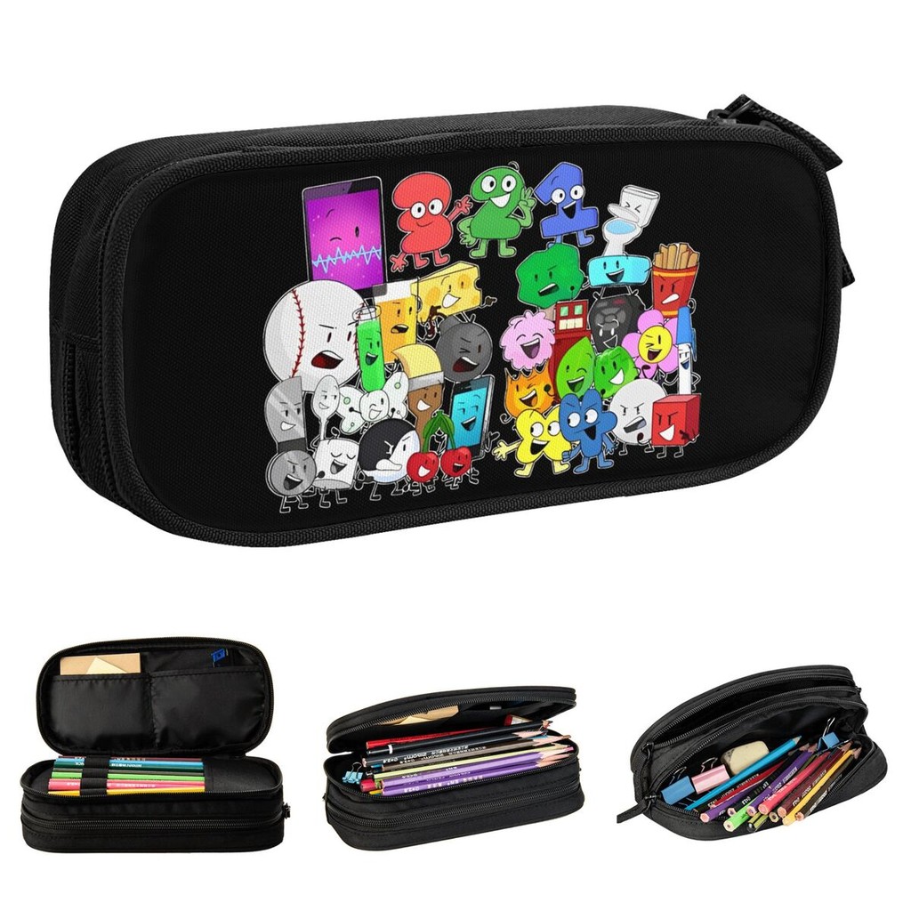 

Bfdi Inanimate Insanity Cartoon Pencil Case Battle for Dream Island Pen Bag Big Capacity School Supplies Cosmetic Pencilcases