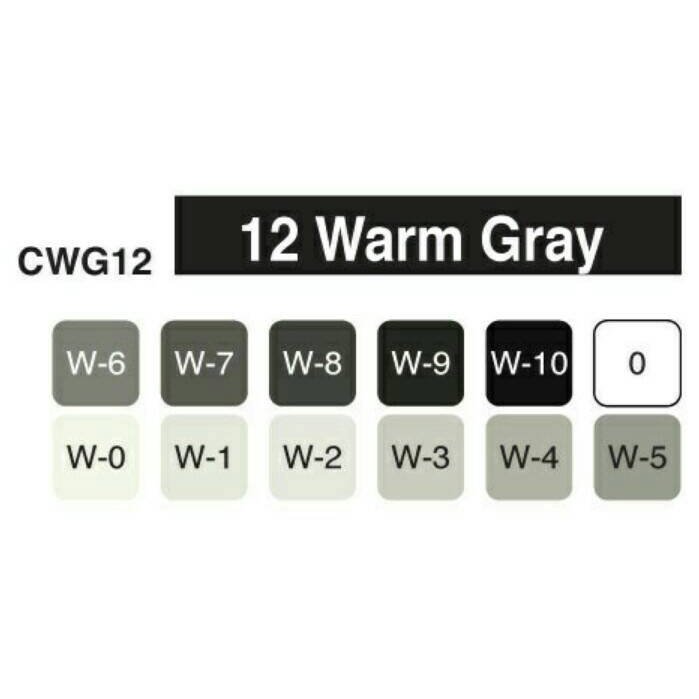 

COPIC Marker Warm Gray 12 pcs