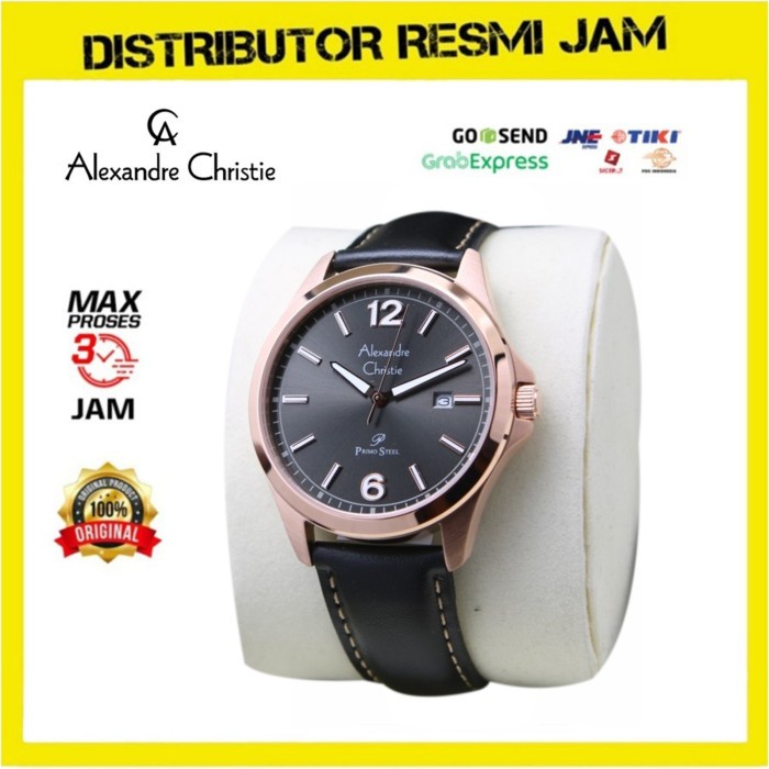 Jam Tangan Pria Alexandre Christie AC1029 AC 1029 Rosegold Black