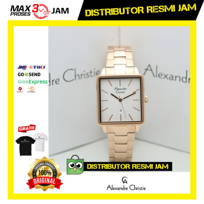 JAM WANITA ALEXANDRE CHRISTIE AC 2878 2878LD ROSEGOLD WHITE
