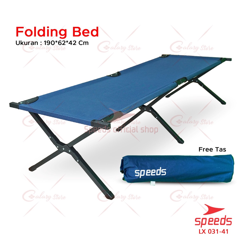 SPEED Kasur Tidur Velbed Tempat Tidur Lipat Kasur Portable Kaki Silang Indoor Outdoor