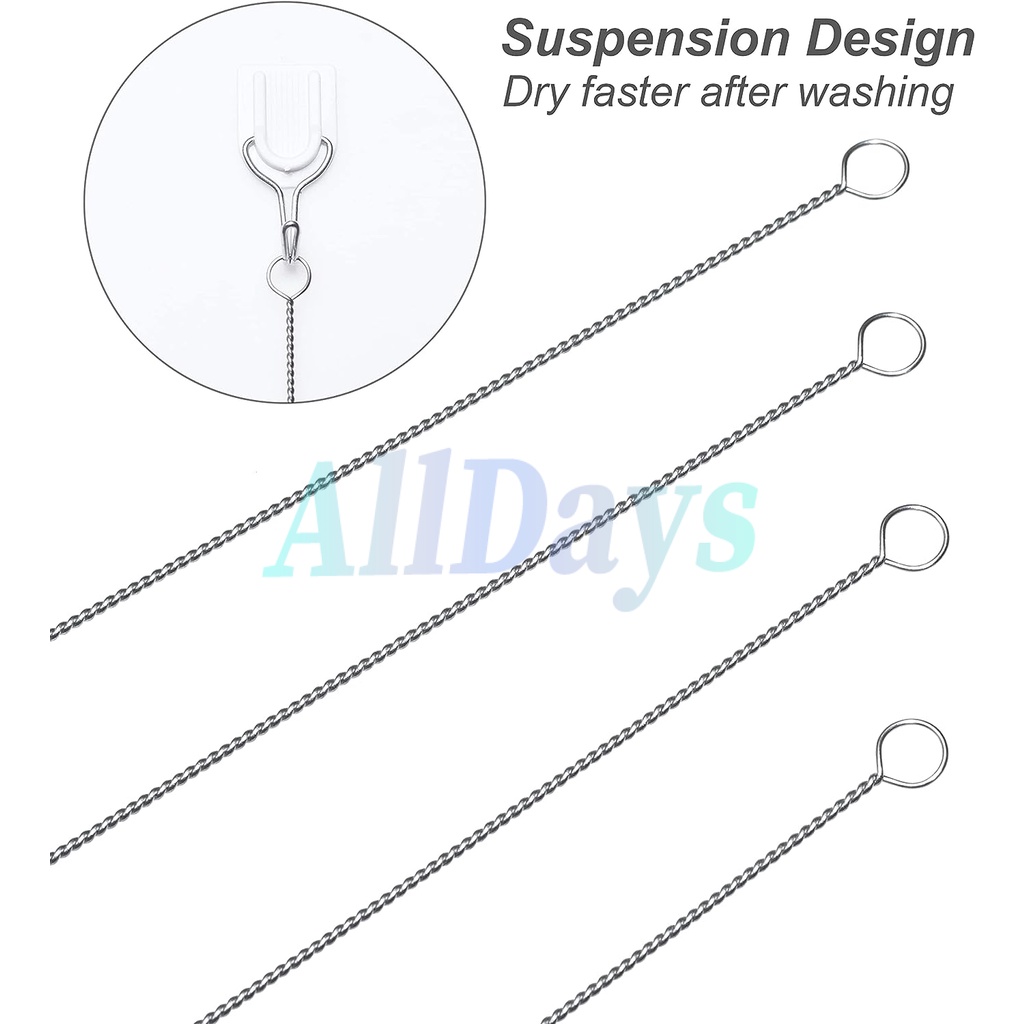 SIKAT PEMBERSIH SEDOTAN STAINLESS STEEL BRUSH STRAW STAIN LESS BENGKOK LURUS SIKAT SEDOTAN