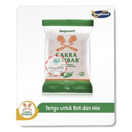 

TEPUNG TERIGU CAKRA KEMBAR 1KG - KemasanBogasari - KemasanBogasari - FasyAnita Mart Denpasar