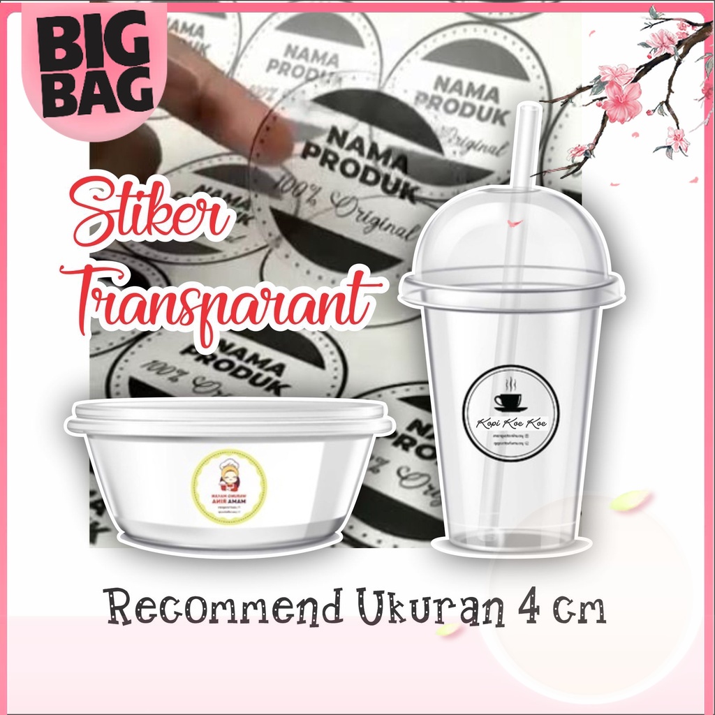 

STIKER LABEL SOUVENIR Transparant (big Size) Cup Souvenir Gelas Stiker Souvenir Transparant Free Desain
