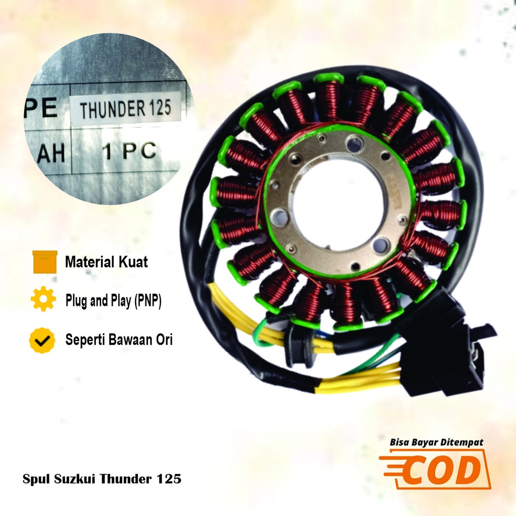 Spul Spull Suzuki Thunder 125cc Stator Assy Pulser Sepul Motor Lokal