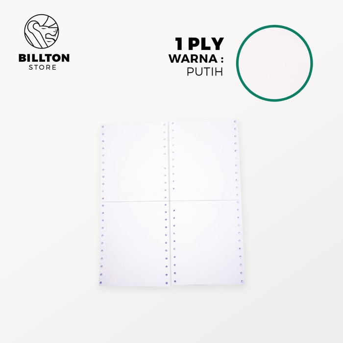 

Continuous Form Ukr 9,5"/2 x 11"/2 ( Wartel 12 x 14 cm ) 1 - 4 PLY - 1 PLY