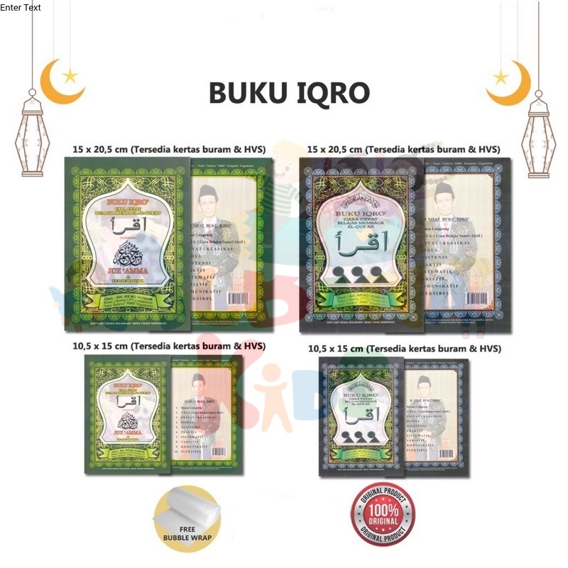 Buku Mengaji Iqra Plus juzamma Jilid 1- 6 Buku Belajar Al quran