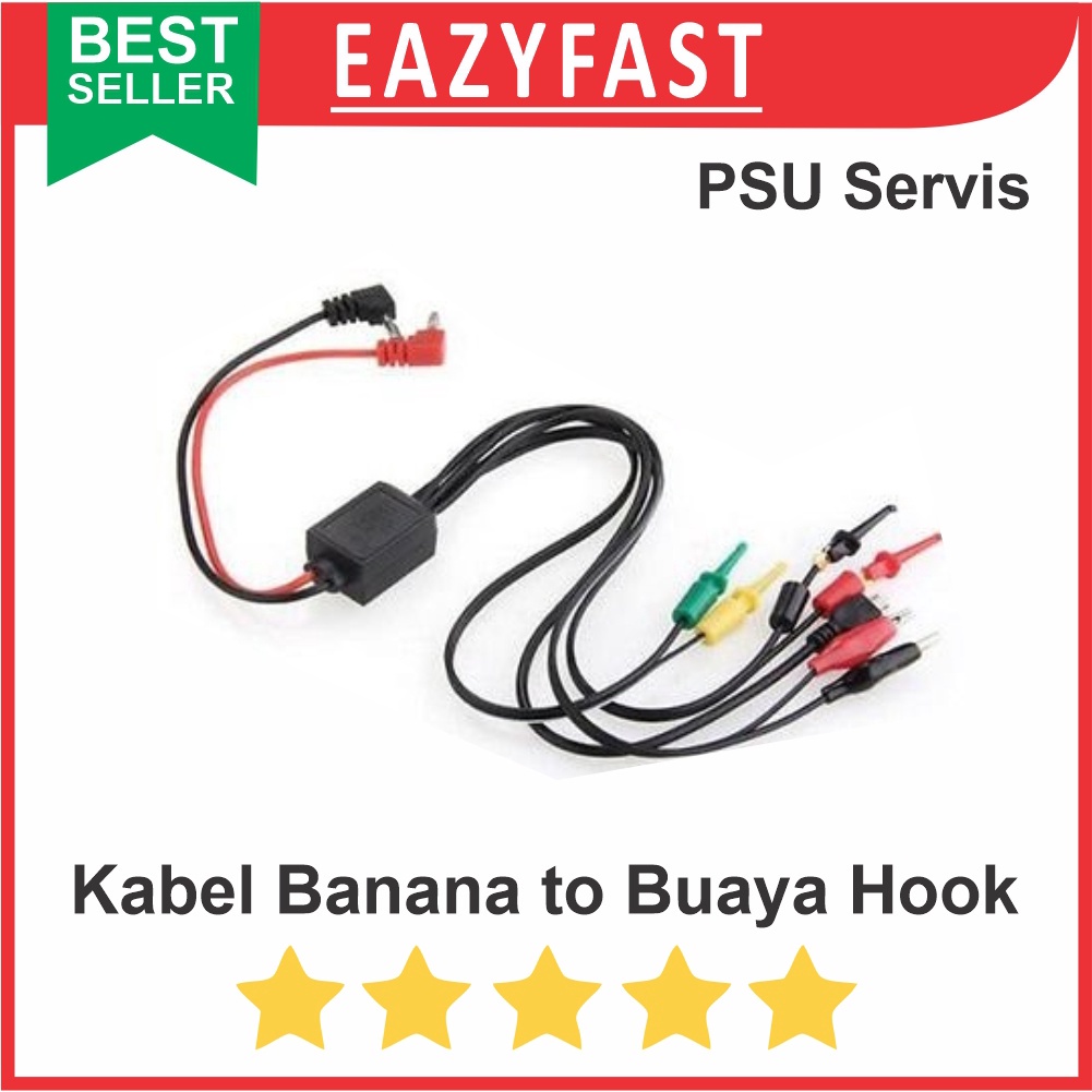 Kabel Power Supply Service HP Banana USB Capit Buaya Hook Clip
