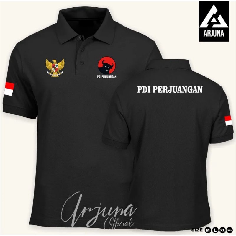 BAJU kaos kerah PARTAI PDI PERJUANGAN //BAJU PEMILU playmore