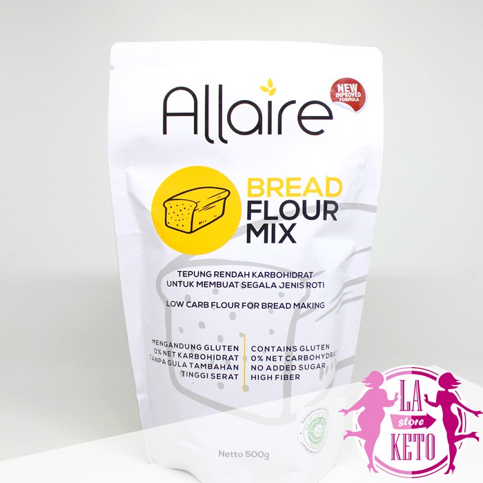

Termurah [ Best Seller ] ALLAIRE Bread Flour 500 gr Tepung Roti Keto / Low carb @500gram