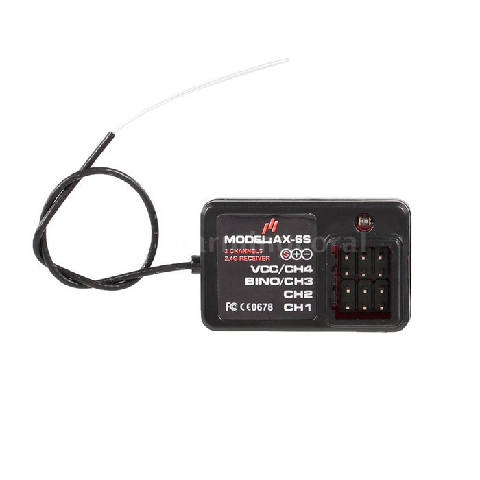 ✨COD✨ -receiver AUSTAR AX6S 4 channel for rc car rc boat rc kapal