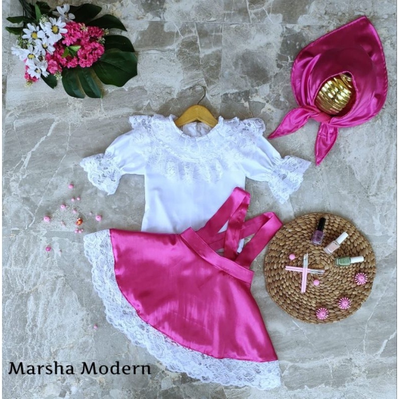 kostum marsha and the bear terbaru/kostum marsha modern/baju marsha and the bear/tokoh kartun marsha