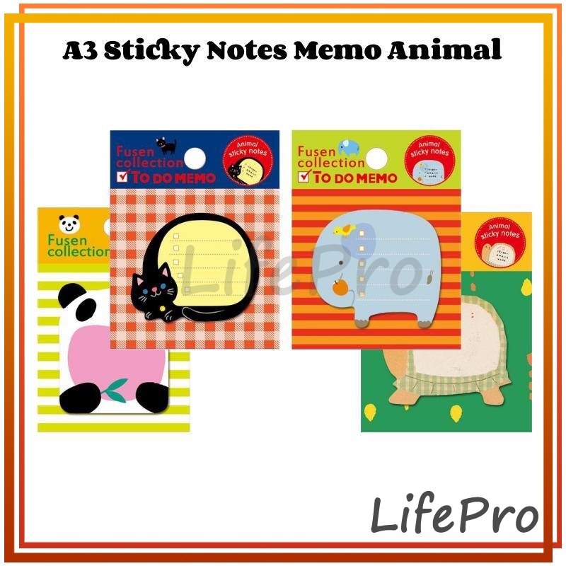 

Sticky Notes Animal / Tempelan Kertas Catatan Memo Note Karakter Animal Lucu Unik / Sticky Notes Memo Animal / Kertas Memo Karakter Stationary