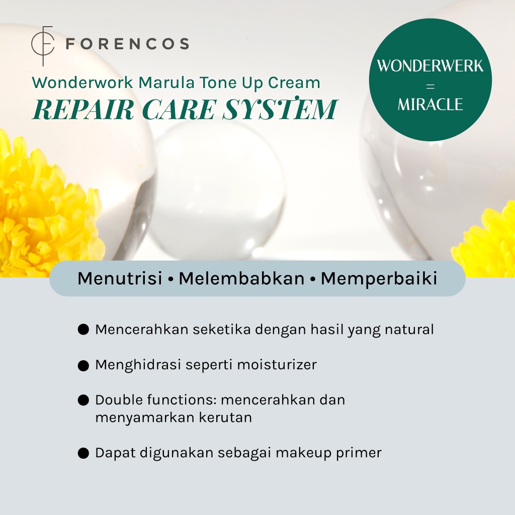 Forencos Wonderwerk Tone Up Cream - Efek Cerah Seketika