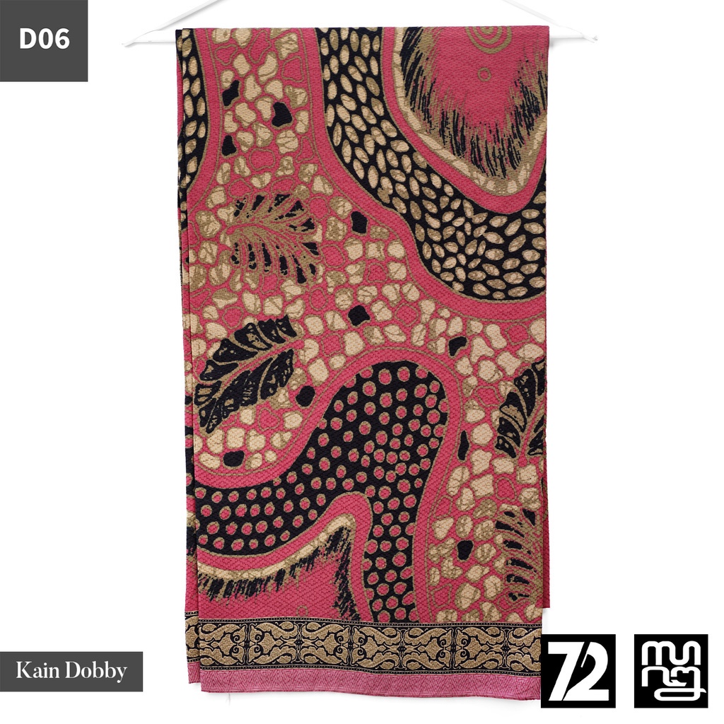 KAIN BATIK PREMIUM Bahan Dobby Motif Lapis Naru Warna Pink Hitam 724111 Cap 72 Jarik Jarit Samping K