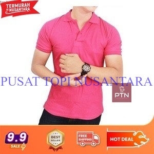 KAOS POLOS PINK FANTA / KAOS KERAH POLOS PINK FANTA / KAOS  POLOS / KERAH POLOS / KAOS SHIRT / MURAH