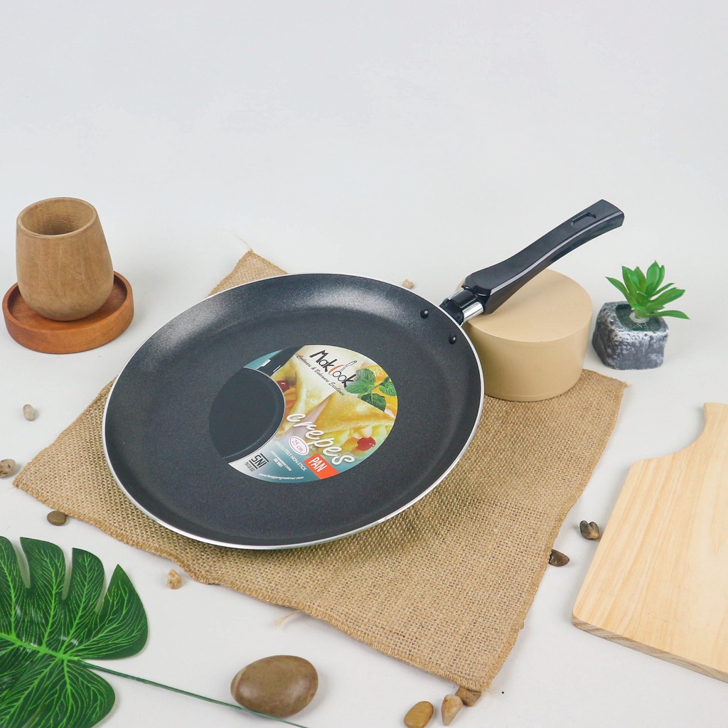 VV - Makcook Crepes Pan 25 Cm / Teflon Anti Lengket Datar